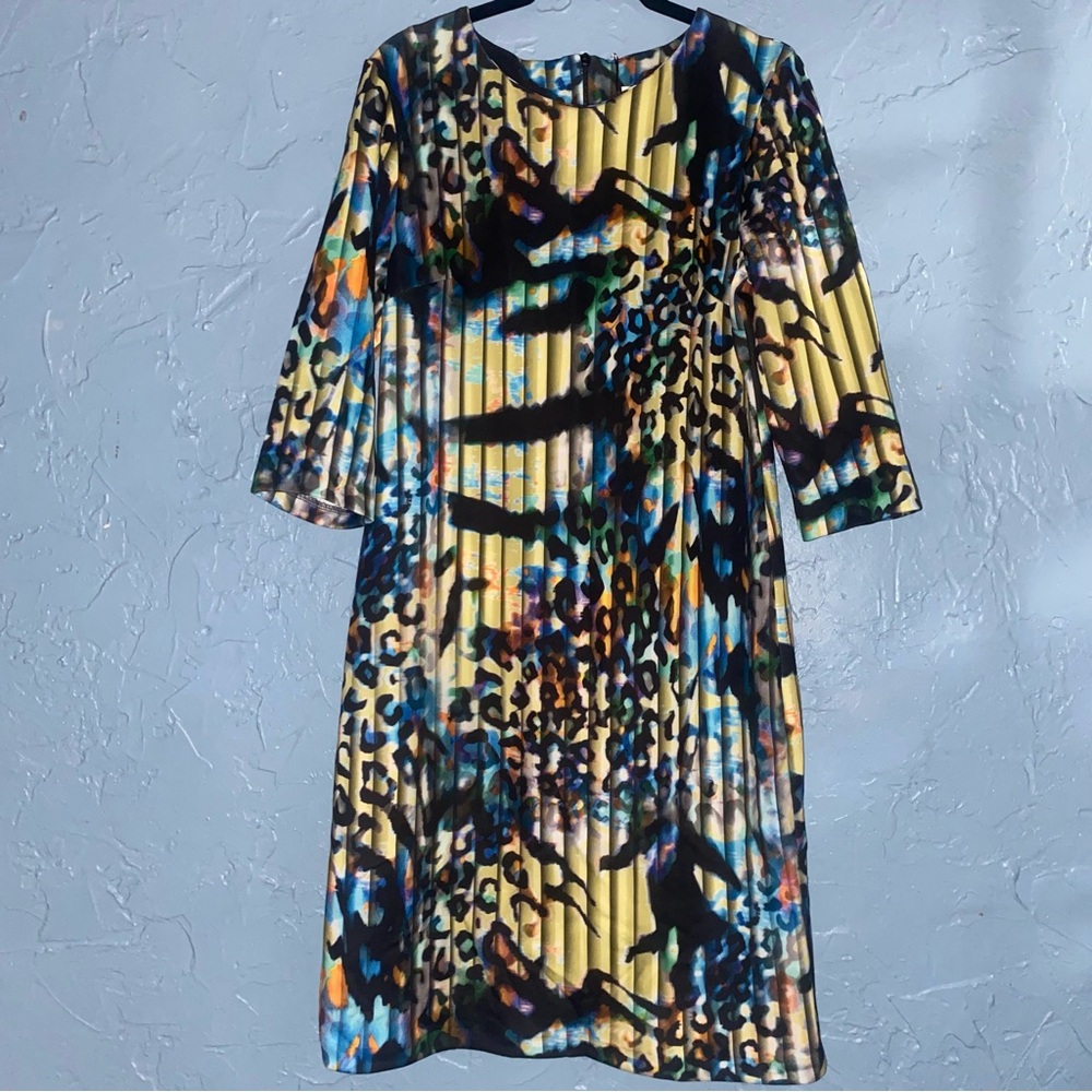 Scapa Lauren Perre Vibrant Animal Print Dress NWT
